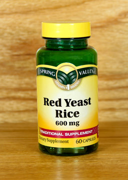 bottle of Spring Valley Red Yeast Rice Supplements
