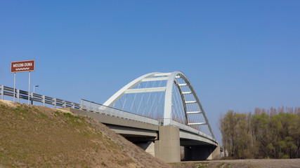Obraz premium The new bridge of Gyor is the Klatsmányi bridge