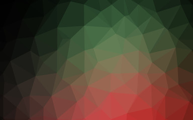 Dark Green, Red vector blurry triangle template. Shining colored illustration in a Brand new style. Completely new template for your business design.