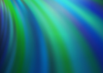 Obraz premium Dark Blue, Green vector background with liquid shapes. Shining illustration, which consist of blurred lines, circles. Marble design for your web site.