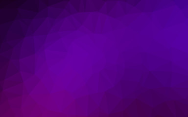 Obraz premium Dark Purple vector blurry triangle template. Shining illustration, which consist of triangles. The best triangular design for your business.