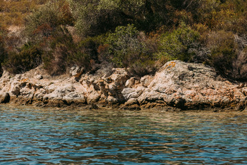 beautiful scenery by the sea in Sithonia, Chalkidiki, Greece