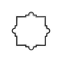 Vintage vector frame isolated element. Handdrawn inky style and vignette vintage sign for social media stories and banners. For layout print design