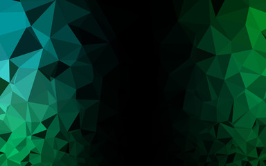Obraz premium Dark Blue, Green vector abstract polygonal cover. Shining colored illustration in a Brand new style. Completely new template for your business design.
