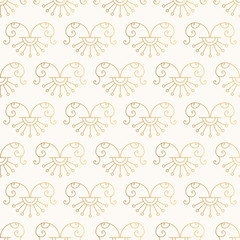 Ornamental golden pattern with vintage filigree elements.