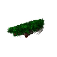 Christmas tree decoration, isolate on a white background. 3D rendering of excellent quality in high resolution