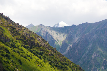 Mountains of Tian Shan range in Kyrgyzstan near Ala Archa National Park
