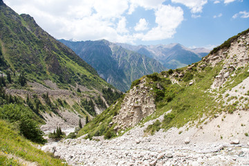 Fototapeta premium Mountains of Tian Shan range in Kyrgyzstan near Ala Archa National Park