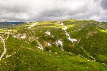 Aerial View of Bucegi Mountains in Romania
