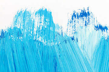 Abstract brushed blue acrylic arts background