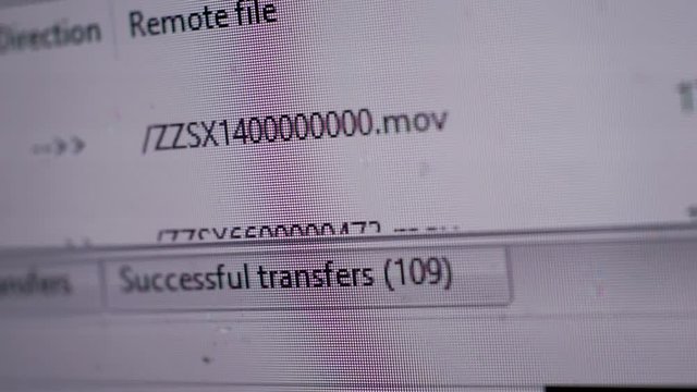 modern technologies.high speed internet.information exchange.file upload or download is displayed on the computer screen