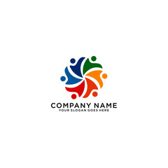 Fototapeta premium Fun people Healthy Life Logo template