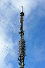 Top of a telecommunications antenna in the Wicklow Mountains. Ireland.
