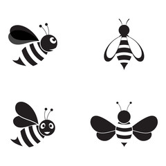 Bee Logo Template vector icon illustration