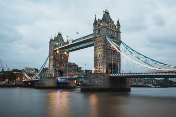 Fototapeta na wymiar Tower Bridge and the River Thames, London, England