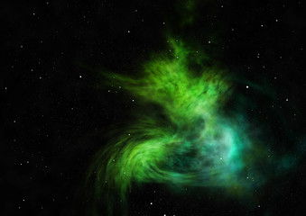 Small part of an infinite star field. 3D rendering