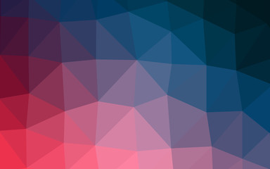 Obraz premium Light Blue, Red vector polygon abstract background. Colorful illustration in abstract style with gradient. Completely new design for your business.