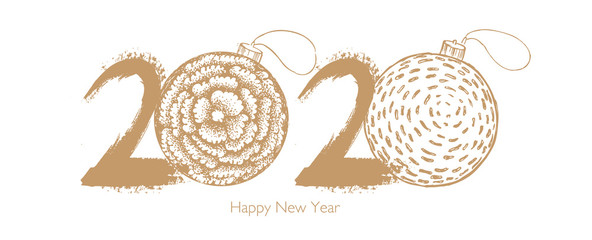 Greeting card. 2020 Chinese New Year.