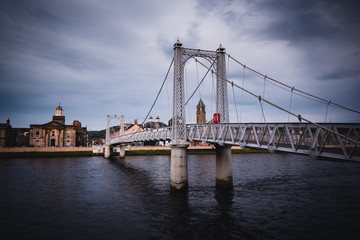 Fototapeta na wymiar Greig Street Bridge in Inverness, Scotland