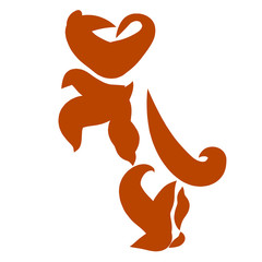 small dog standing on its hind legs