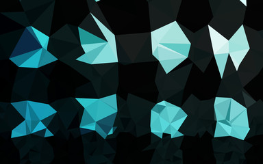 Light BLUE vector shining triangular background. A sample with polygonal shapes. Template for your brand book.