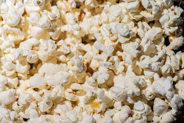 Close up of popcorn in a bowl.