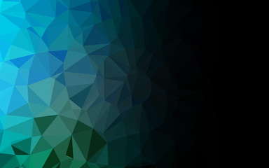 Light Blue, Green vector low poly layout. Geometric illustration in Origami style with gradient. Triangular pattern for your business design.
