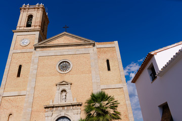 Iglesia y campanario de el pueblo de Altea en Alicante(España)