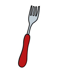 kitchen fork in white background