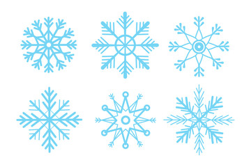Fototapeta na wymiar Set of snowflakes