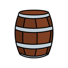barrel of beer in white background