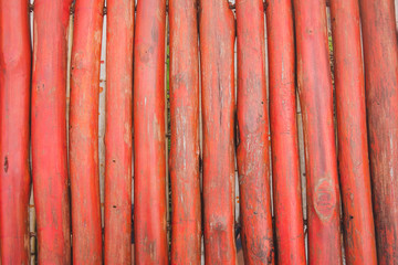 Close up of red wooden background texture, free space for design text or pictures