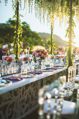 wedding ceremony table decoration