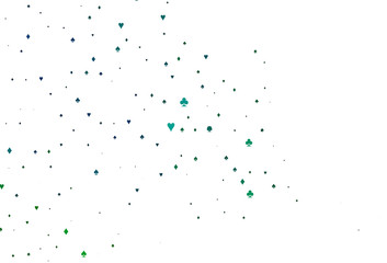 Light Blue, Green vector texture with playing cards.