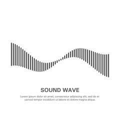 Illustration of an isolated sound wave on a white background 11.
