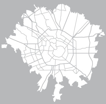 Milano vector grey map