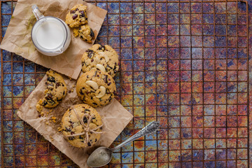 christmas cookies and cup of coffee