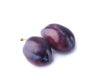 Hungarian plum variety on a white background