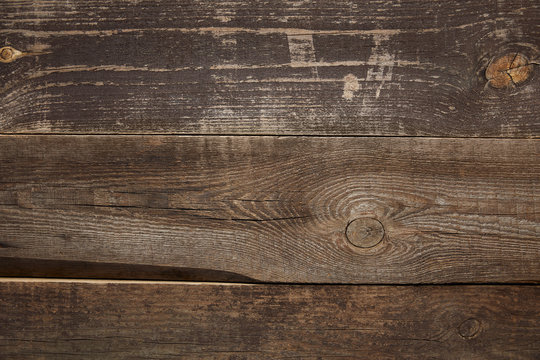 Background Of Dark Wooden Textured Surface With Copy Space