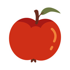 apple autumn fruit seasonal isolated icon