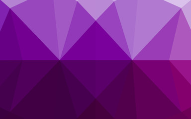 Light Purple vector low poly texture. Creative geometric illustration in Origami style with gradient. The textured pattern can be used for background.