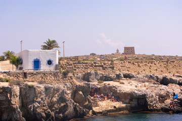 Isla de Tabarca  enfrente de el pueblo costero de Santa Pola en la provincia de Alicante(España)