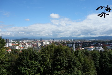 Landscape of Ljubljana from the castle