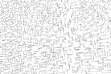 White geometric technology background. Vector illustration.