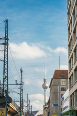 BERLIN, GERMANY- March 11, 2018 : Tv tower or Fersehturm. BERLIN, Germany.