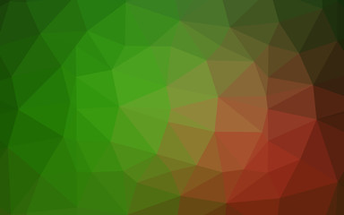 Fototapeta na wymiar Dark Green, Red vector abstract mosaic pattern. Colorful illustration in Origami style with gradient. Polygonal design for your web site.