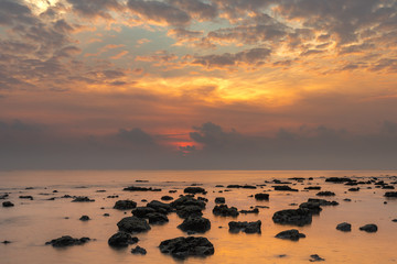 Fototapeta na wymiar Seascape at sunset