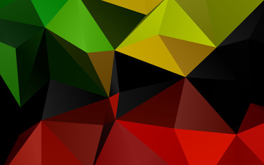 Light Green, Red vector blurry triangle template. A completely new color illustration in a vague style. Template for a cell phone background.
