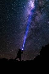 Fototapeta na wymiar Cielo estrellado de la ciudad de Huaraz