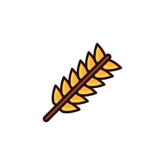 wheat leaves in white background